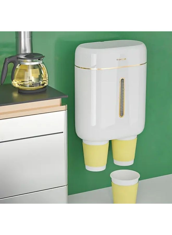 White Automatic Space Saving Cup Holder Dispenser Organizer Container - Image 4