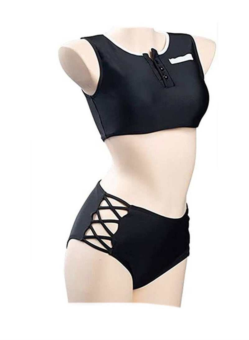 3pcs animation Demon Slayer swimsuit cover-up sun protection beach vacation swimsuit