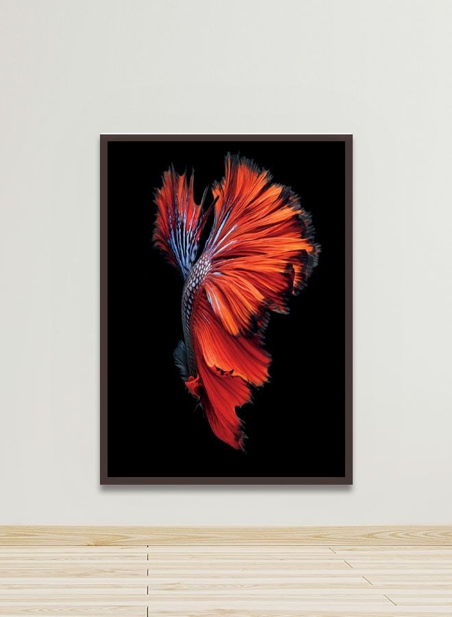 Marktna Canvas Wall Art For Wall Decoration Animal Design With A Hollow Brown Frame Size 120x80cm One Piece - Image 1