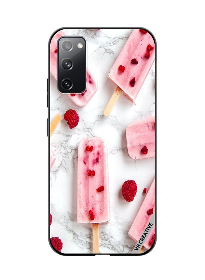 VR CREATIVE Protective Case Cover For Samsung Galaxy S20 FE 5G Gulabi Icecream Design Multicolour - Image 1