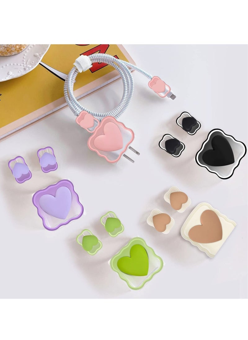 SYOSI - Cute Cable Protector Prevents Breakage Cable Cord Saver Case Ultra Compact for iPhone 11 12 13 14 Pro Max Charger Protector Purple - Image 1