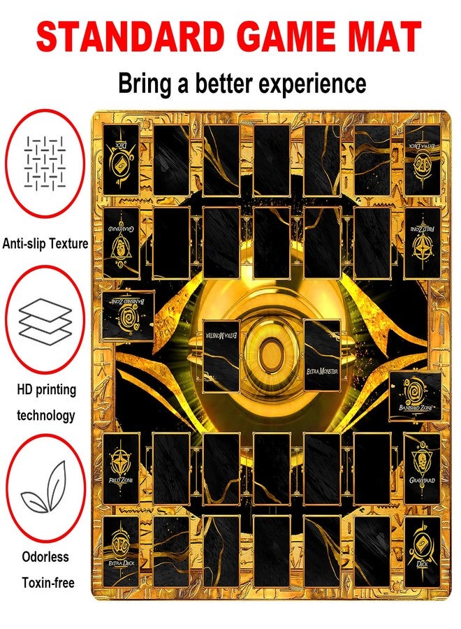 sabermaster Card Rubber Mat - 2 Player, Square playmat for Gamer 60x60cm/23.6x23.6inch with playmat Tube - Image 3