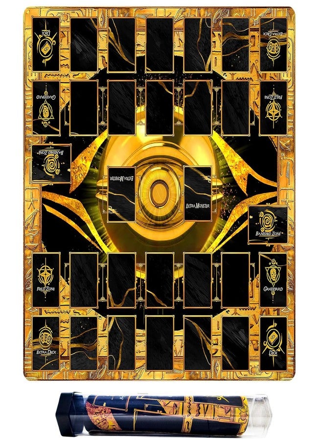 sabermaster Card Rubber Mat - 2 Player, Square playmat for Gamer 60x60cm/23.6x23.6inch with playmat Tube - Image 1