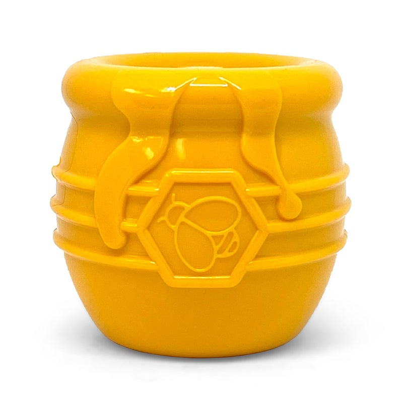 SodaPup Honey Pot Durable Dog Treat Dispenser Enrichment Toy Made in USA from NonToxic Pet Safe Food Safe Natural Rubber Material for Mental Stimulation Problem Chewing Calming Nerves More - Image 2