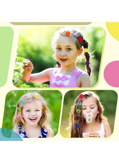 Giegxin 60 Pcs Self Hinge Hair Barrettes For Girls Ball Bubble Hair Accessories 80S 90S Assorted Hair Clips Elastic Ponytail For Baby Toddler (Lovely Style)  - Image 4