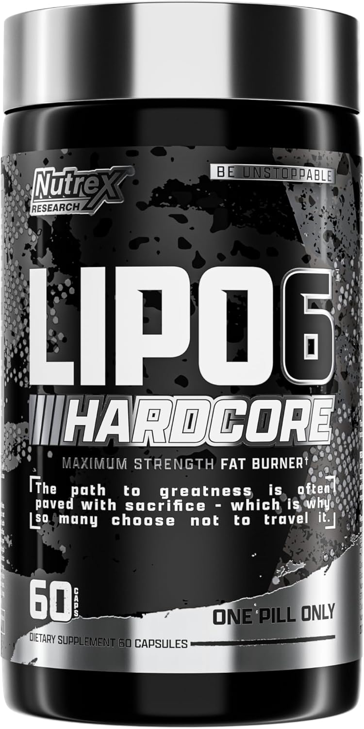 Nutrex Research Lipo6 Hardcore Supplement Supports Metabolism  Energy Dietary Capsules  60 Count - Image 1