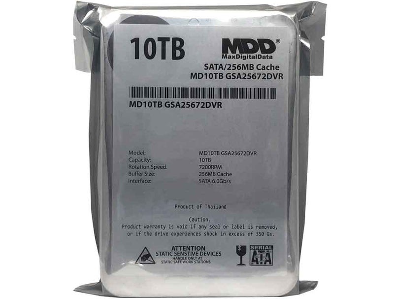 MDD MAXDIGITALDATA MDD 10TB 7200 RPM 256MB Cache SATA 6.0Gb/s 3.5inch Internal Hard Drive for Surveillance Storage (MD10TGSA25672DVR) - 3 Years Warranty (Renewed) - Image 4