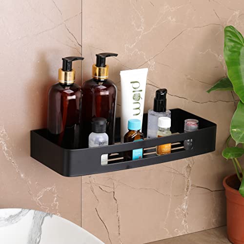 FORTUNE Premium 304 Grade Stainless Steel Wall Mount, Multi-Functional Storage Shelf ( 12 x 5 Inch, Black Finish) - Image 1