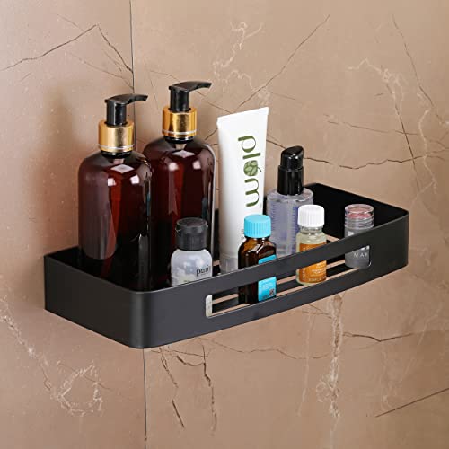 FORTUNE Premium 304 Grade Stainless Steel Wall Mount, Multi-Functional Storage Shelf ( 12 x 5 Inch, Black Finish) - Image 4