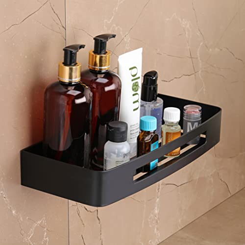 FORTUNE Premium 304 Grade Stainless Steel Wall Mount, Multi-Functional Storage Shelf ( 12 x 5 Inch, Black Finish) - Image 3
