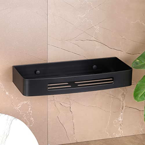 FORTUNE Premium 304 Grade Stainless Steel Wall Mount, Multi-Functional Storage Shelf ( 12 x 5 Inch, Black Finish) - Image 5