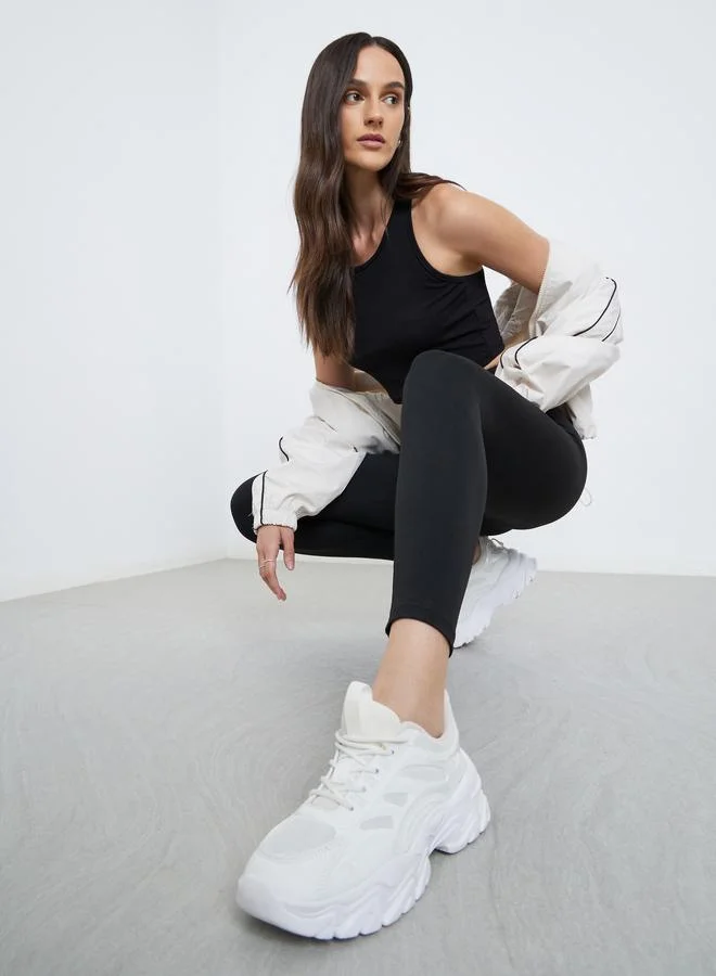 ستايلي Styli Women Black Leggings with Elastic Waist