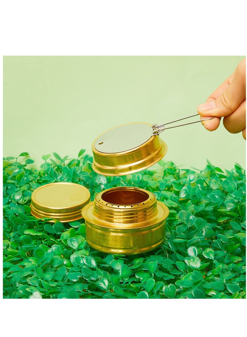 SOLARAE موقد تخييم نحاسي مع تخزين الوقود وحشوة مطاطية لسطح الطهي، موقد تخييم وحقيبة ظهر مع تحكم في درجة الحرارة للطهي، 2 قطعة - Image 3