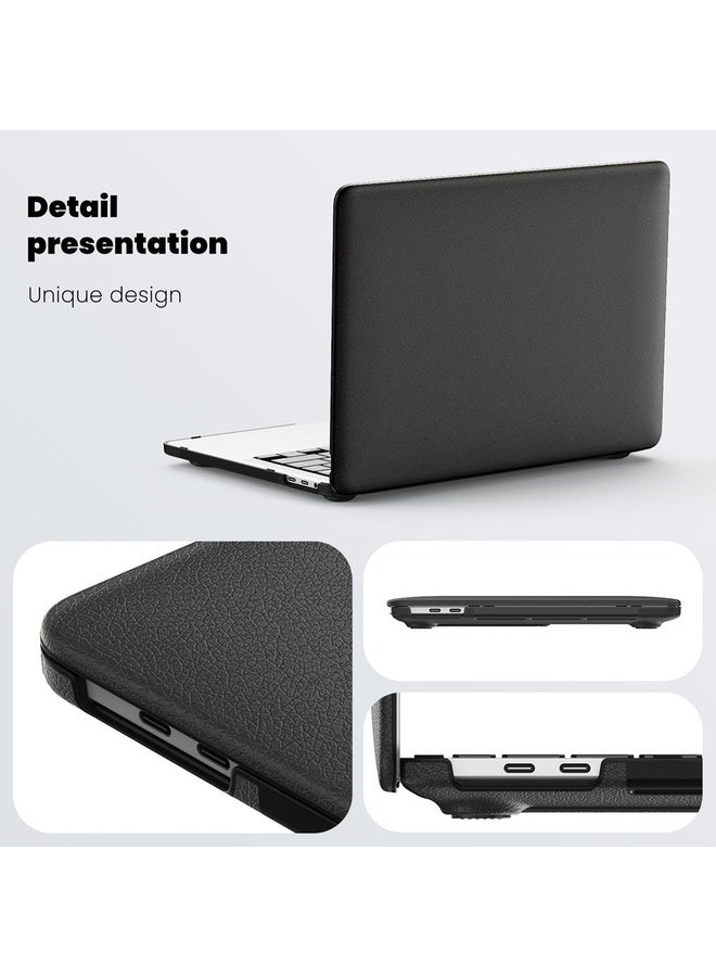 HuHa For MacBook Pro 13.3 inch M1 A2338 Business Magnetic Holder PC + PU Laptop Protective Case(Black) - Image 4