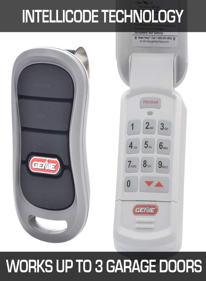 Genie Genuine Accessories Bundle - Combo Pack 3-Button Garage Door Opener Remote and Wireless Keypad - Works on Genie Intellicode Garage Door Openers - Model G3T-R, and GK-R - Image 2