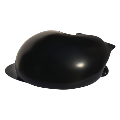 FUFYUKEY Cat Urn, Black Resin, Sleeping Kitty Pet Memorial Keepsake Funeral Urn for Cats Ashes, Up to 8kg, 7.87 x 7.87 x 3.15 inches - Image 4
