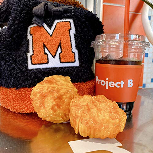 LEWOTE Silicone Case Compatible with Apple Airpods 1&2 Funny Cute Cover[Simulation Food Series](Fried Chicken Nuggets) - Image 3