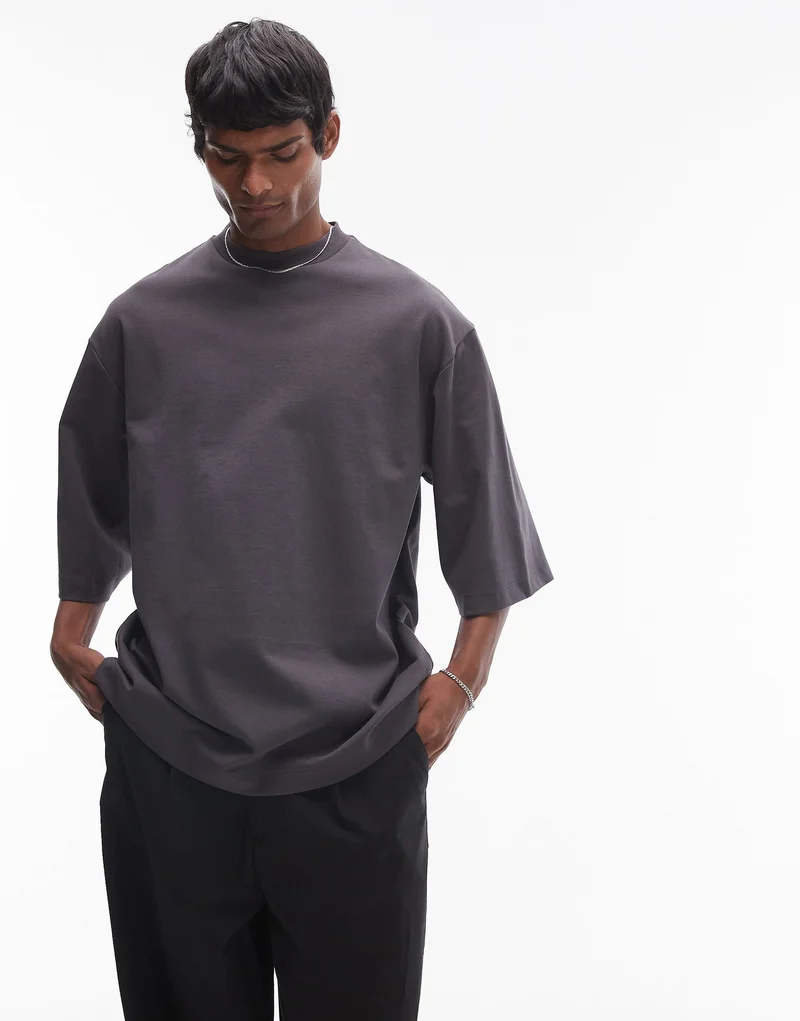 TOPMAN Premium Heavyweight Oversized Fit Mid Sleev