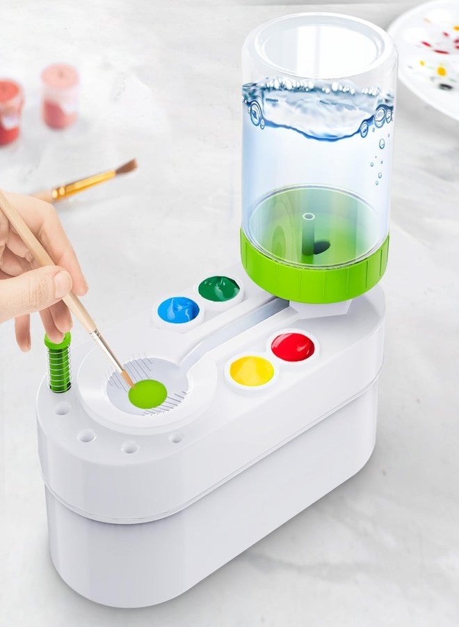 Sinbyuer 2025 Upgraded Paint Brush Cleaner for Artists, Kids Painting Station with Brush Washer, Portable Paint Station & Rinsing Tool, Art Supplies Cleaning System for Children Adults (Round) - Image 1