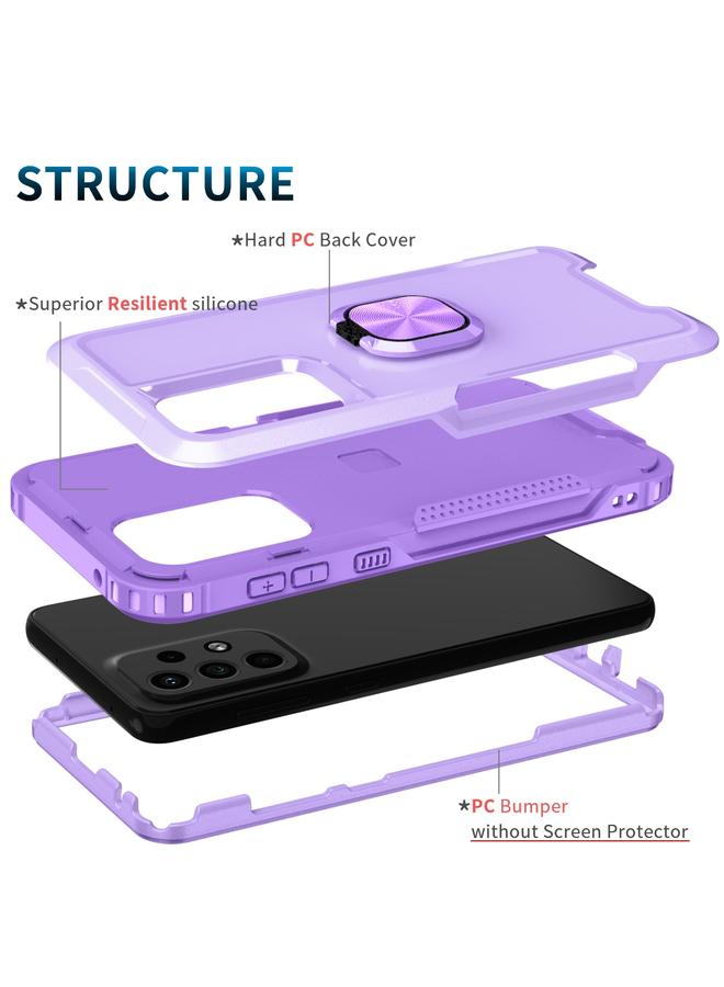 S-TOP Case For Samsung Galaxy A33 5G 3 in 1 Ring Holder PC + TPU Phone Case - Image 3