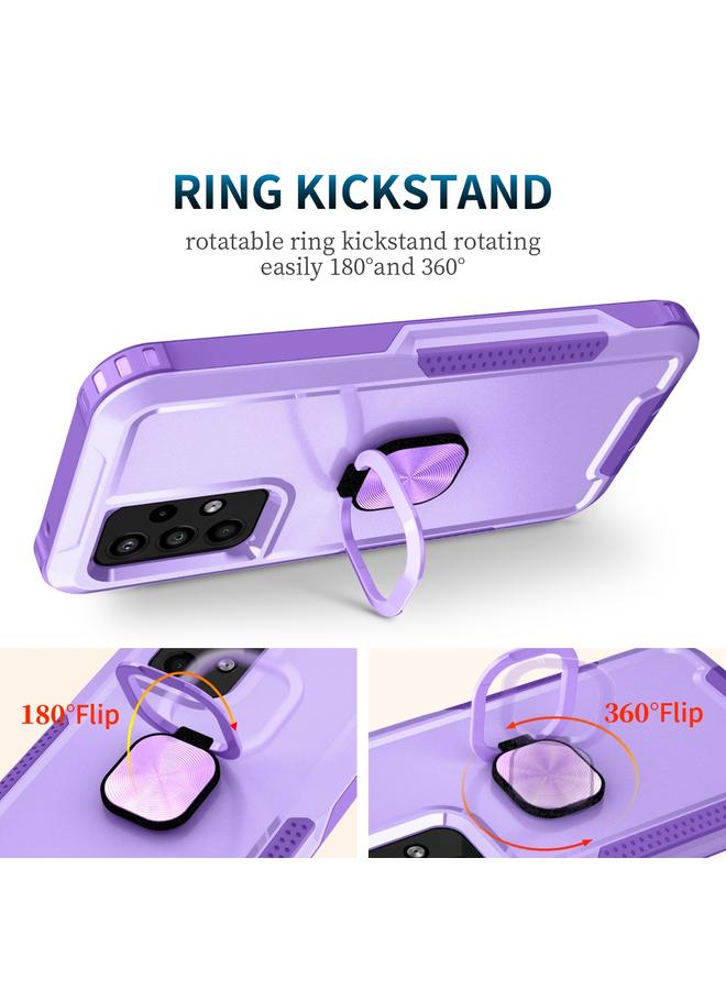 S-TOP Case For Samsung Galaxy A33 5G 3 in 1 Ring Holder PC + TPU Phone Case - Image 5