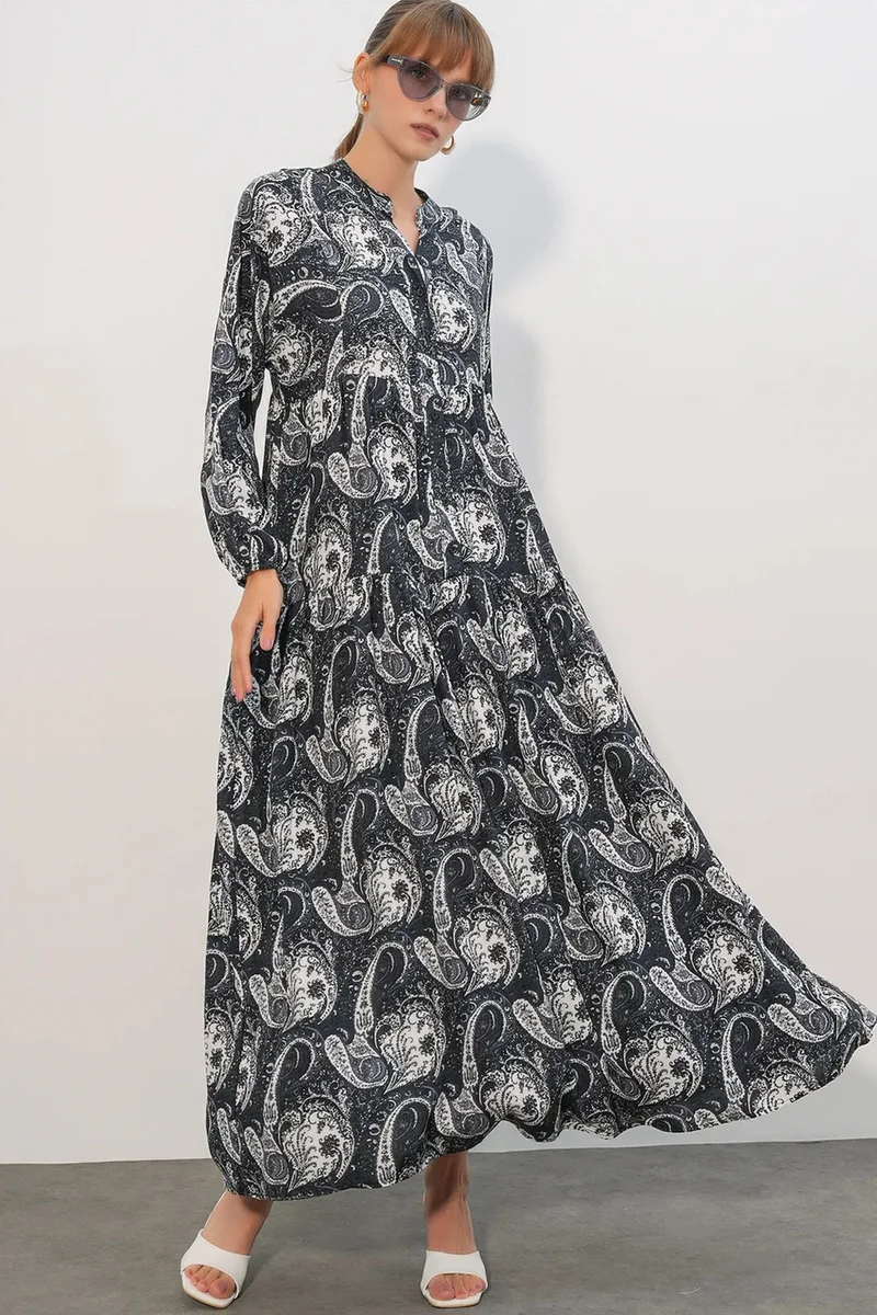 بيغ دارت BDART Patterned V-Neck Maxi Dress