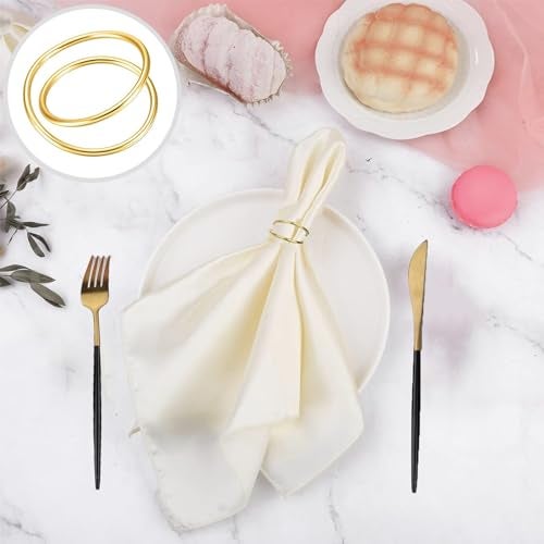 FORESRUM Gold Napkin Rings-12 PCS Metal Spiral Napkin Rings(Spiral) Napkin Holders Buckles for Family Dinner, Wedding, Party,Table Decorations - Image 3