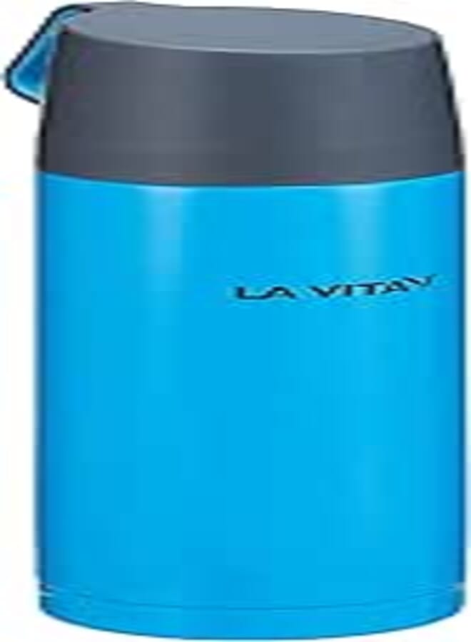 La Vita - thermos stainless steel 0.50 liter blue with two colors handle cup
