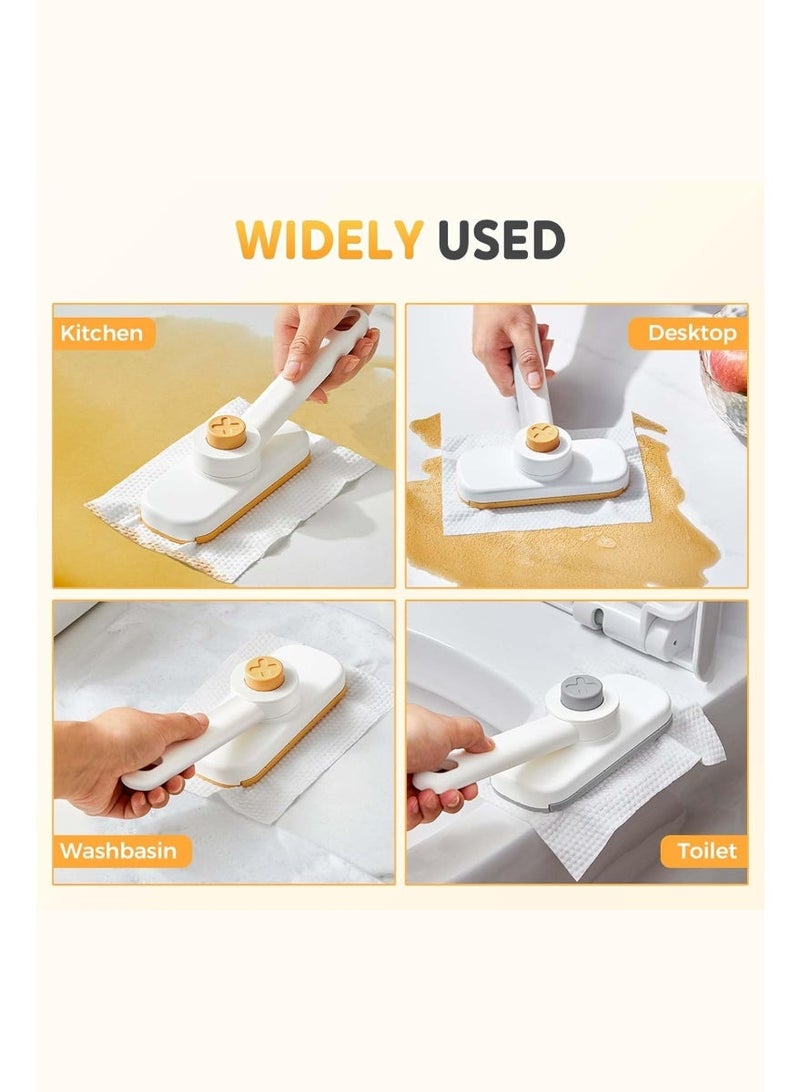 Mini Foldable Desktop Mop, No Hand Washing with Cloth-Clamping Design, Wet and Dry Cleaning for Kitchen, Table, Countertops - Image 5