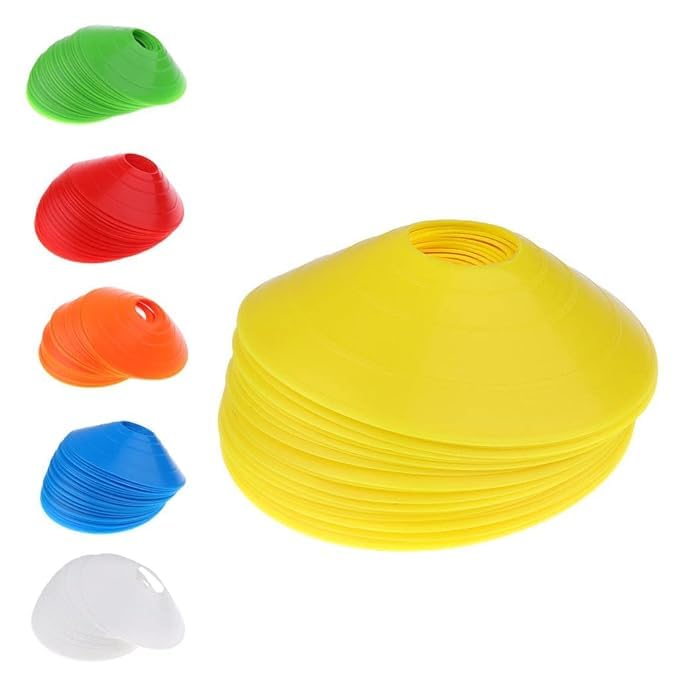 CRAZX Soccer Mini Disc Cones | Mini Durable disc Cones. Comes with Carry Strap | Marker Cones 6 INCH for Soccer Cricket Track and Field Sports,Elementary Marker Cones (20) - Image 3