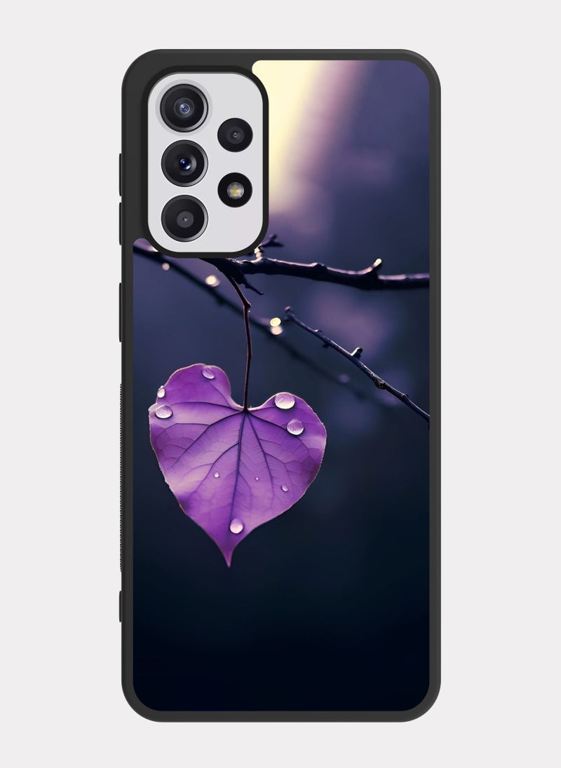 PXLAAT Samsung Galaxy A52 case cover Purple Tree Leaves - Image 1