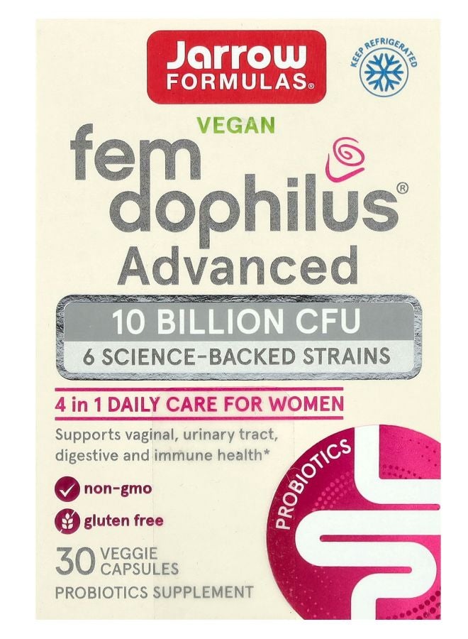 jarrow formulas Vegan Fem Dophilus Advanced 10 Billion CFU 30 Veggie Capsules