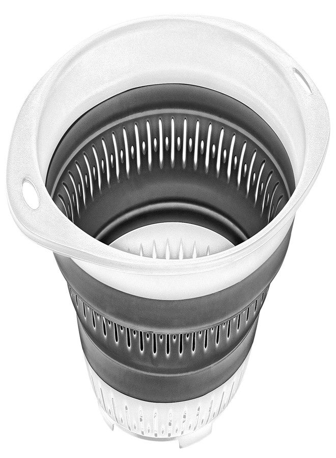 بي هوم مصافي قابلة للطي (مصفاة) للفواكه والخضراوات والأطعمة، مقاسات 8 بوصات - 2 كوارت (رمادي) - Image 4