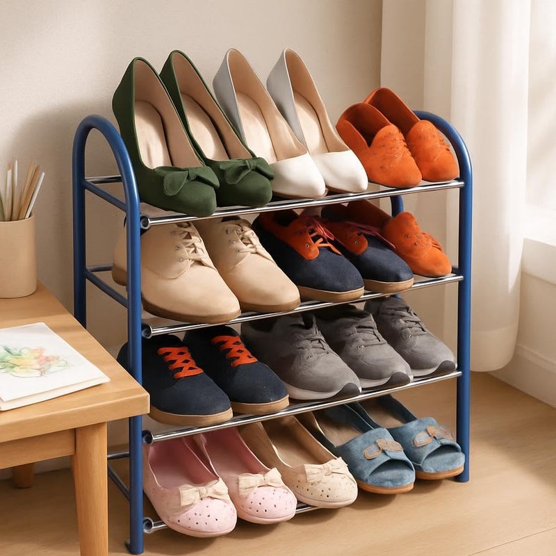 FITTO 3-Tier Shoe Rack – Adjustable Storage Organizer for Closet, Entryway, Dorm, and More – Stores Up to 16 Pairs of Sneakers - Image 2