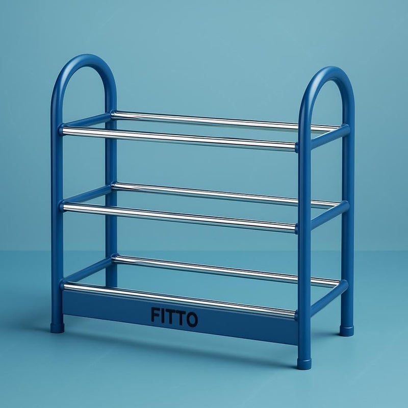 FITTO 3-Tier Shoe Rack – Adjustable Storage Organizer for Closet, Entryway, Dorm, and More – Stores Up to 16 Pairs of Sneakers - Image 3