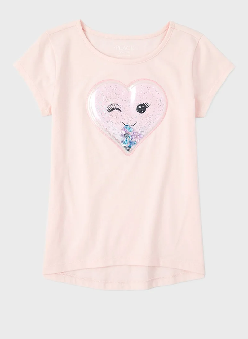 THE CHILDRENS PLACE Girls Shakey Heart Blouse