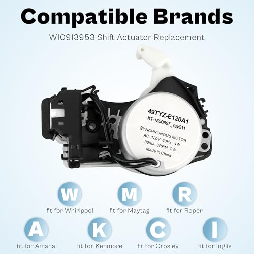 prime&swift W10913953 49tyz-e120a1 Shift Actuator fit for Whirl-pool May-tag Centen-nial Bra-vos Ama-na Ken-more Series 500 Washer Parts W11481722 50SM21-1-221B MVWX655DW1 MVWC565FW1 WTW5000DW1 prime&swift - Image 2
