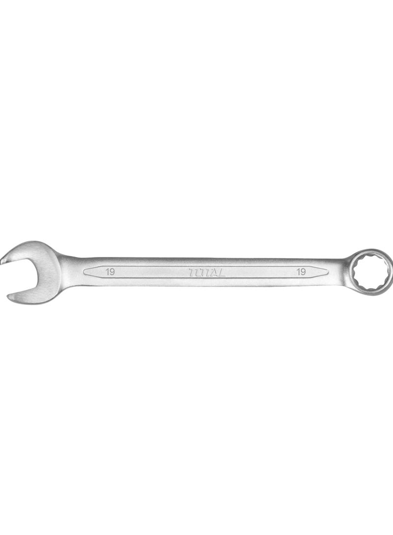 TOTAL Double Side Spanner Size 19 Combination Spanner Cr-V Ring and Open End Spanner 1 Pcs TCSPA191 - Image 3