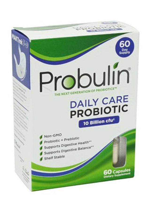 Probulin Daily Care Probiotic 10 Billion CFU plus Prebiotic Support Digestive Health and Balance 60 Capsule 