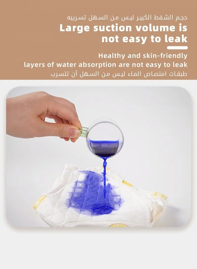 5 قطع من السراويل الداخلية التدريبية، 6 طبقات من القطن المسامي الذي يمتص الرطوبة للأولاد والبنات الرضع مقاومة للماء - Image 5