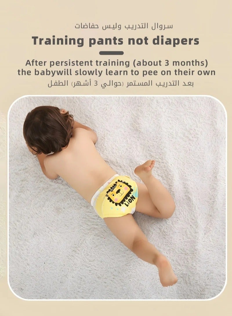 5 قطع من السراويل الداخلية التدريبية، 6 طبقات من القطن المسامي الذي يمتص الرطوبة للأولاد والبنات الرضع مقاومة للماء - Image 1