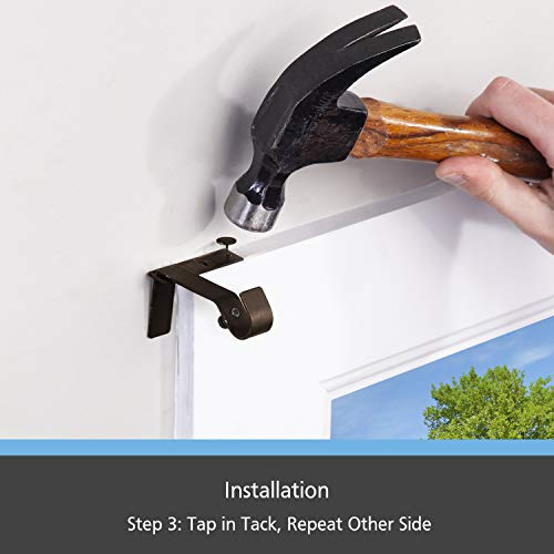 Kenney Fast Fit 5/8" No Measure Curtain Rod Brackets, Oil Rubbed Bronze - Image 4
