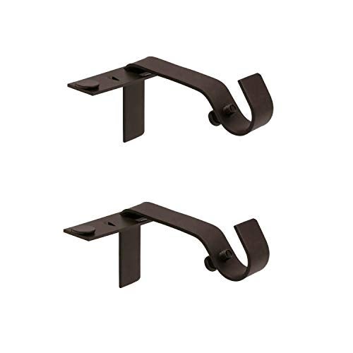 Kenney Fast Fit 5/8" No Measure Curtain Rod Brackets, Oil Rubbed Bronze - Image 1