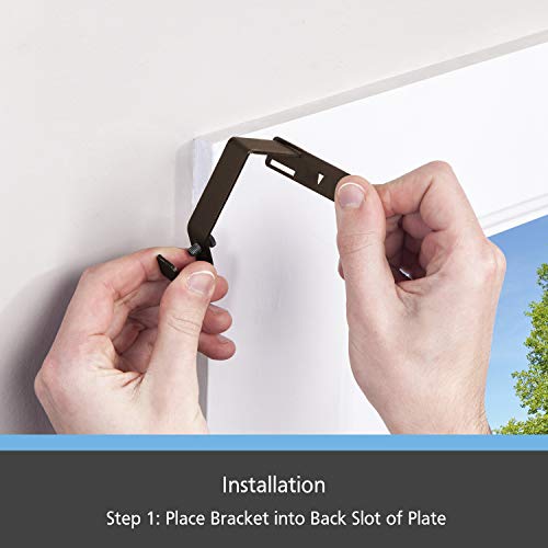Kenney Fast Fit 5/8" No Measure Curtain Rod Brackets, Oil Rubbed Bronze - Image 2