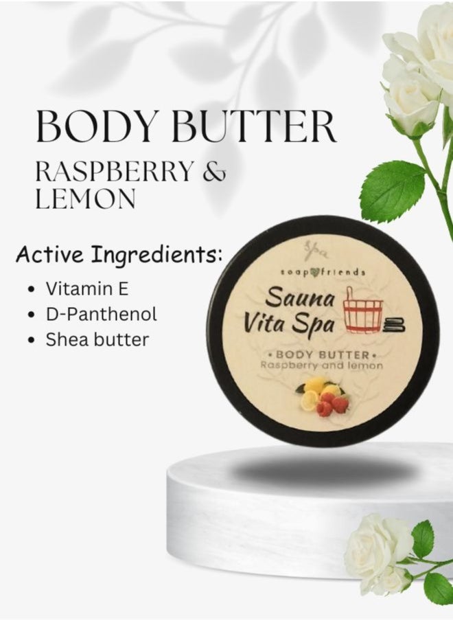 Soap&Friends Raspberry Lemon Body Butter - 50ml |  Luxurious Spa treatment for Your Skin Post-Sauna  - Image 5