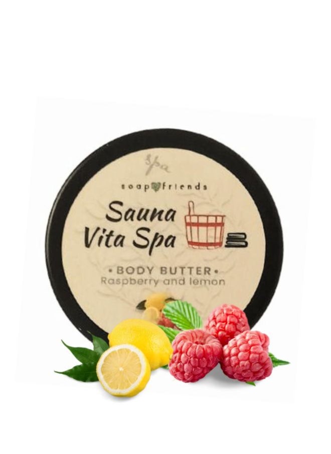 Soap&Friends Raspberry Lemon Body Butter - 50ml |  Luxurious Spa treatment for Your Skin Post-Sauna  - Image 1
