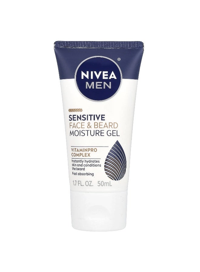 Nivea, Men, Sensitive Face & Beard Moisture Gel, 1.7 fl oz (50 ml) - Image 1