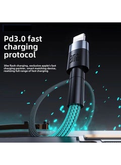 Generic Applicable To Apple PD Fast Charging 27W Data Line IPhone7/8/x/xs/11/12/13/14/15 Charging Plate-Color:Apple Usb Fast Charging 12w [black Cable] Aluminum Alloy - 1m [with Chip Protocol] True Fast Charge  - Image 4