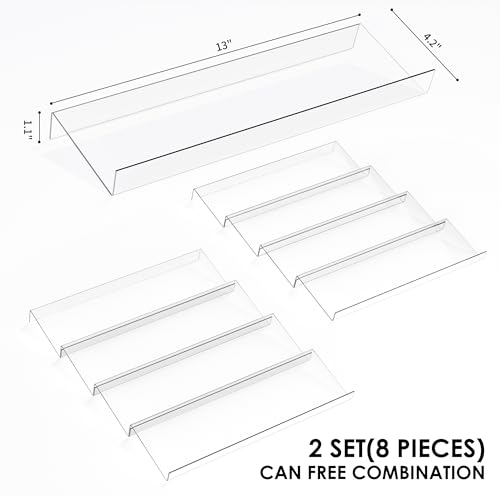 Delavala Spice Drawer Organizer 8 Tier, Acrylic Seasoning Organizer Rack, Clear Spice Rack Tray, Kitchen Seasoning Jars Drawers Insert (Jars Not Included/Expandable From 9" to 18") - Image 5