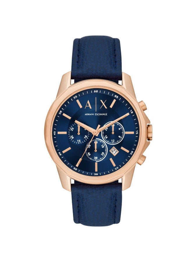 سعر ومواصفات ارماني اكسشينج Men Leather Chronograph Wrist Watch AX1723 (N70338664V) على Noon EG